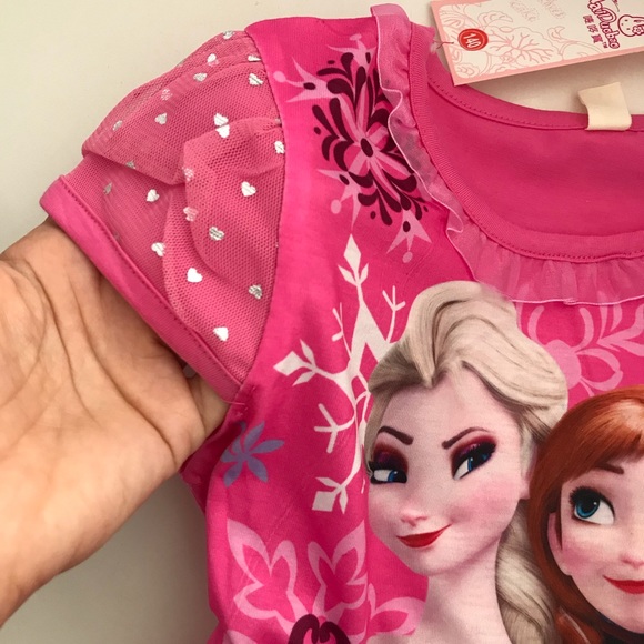 Elsa and Anna Sparkly Tutu Pink Dress - Picture 7 of 7